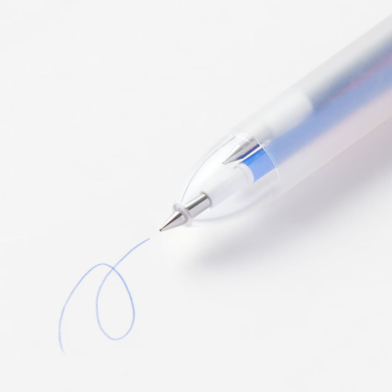 Erasable 3-Colour Ballpoint Pen, 0.38mm Tip, Knock-Style with 3 Colours