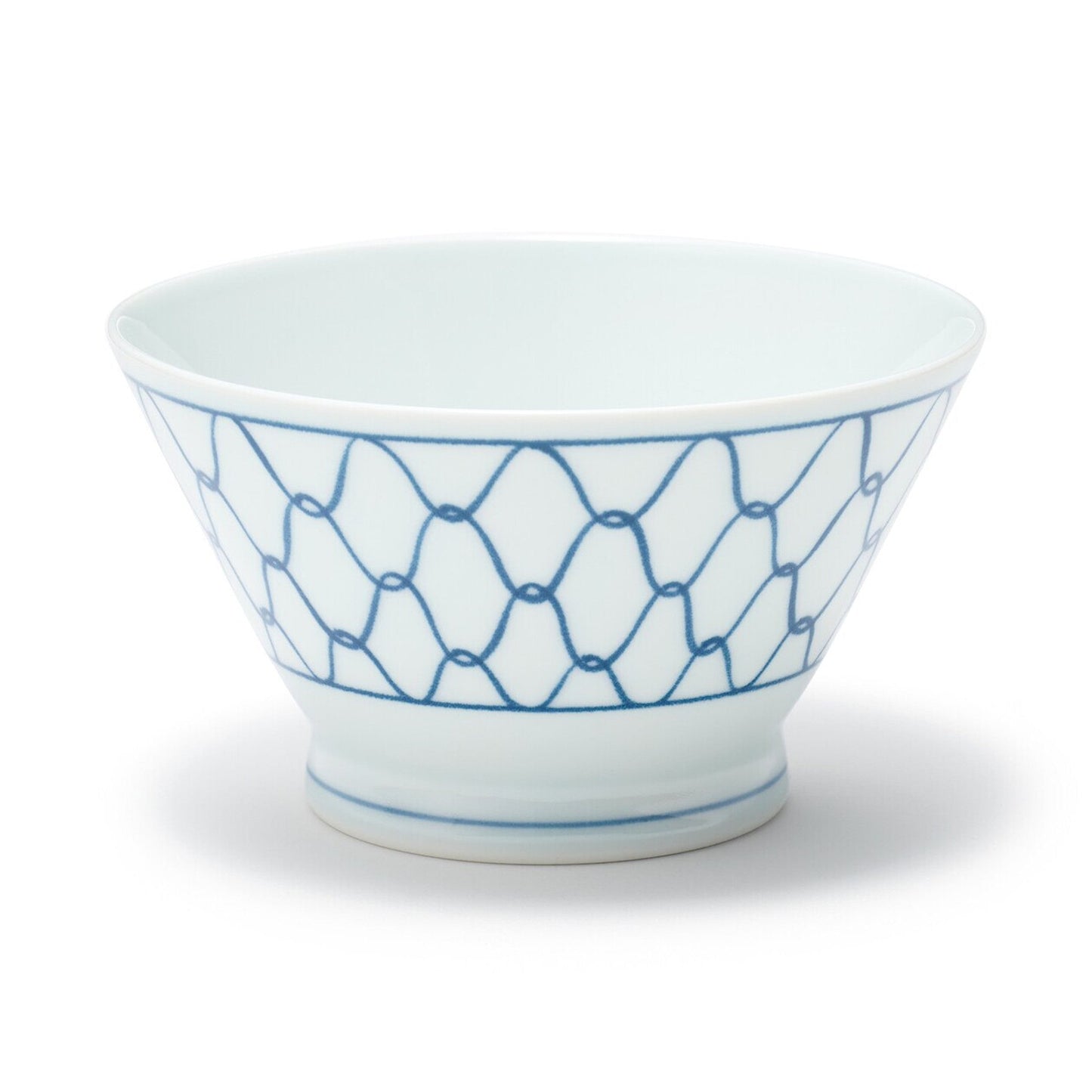 Hasami Ware Porcelain Rice Bowl ‐ Mesh Pattern