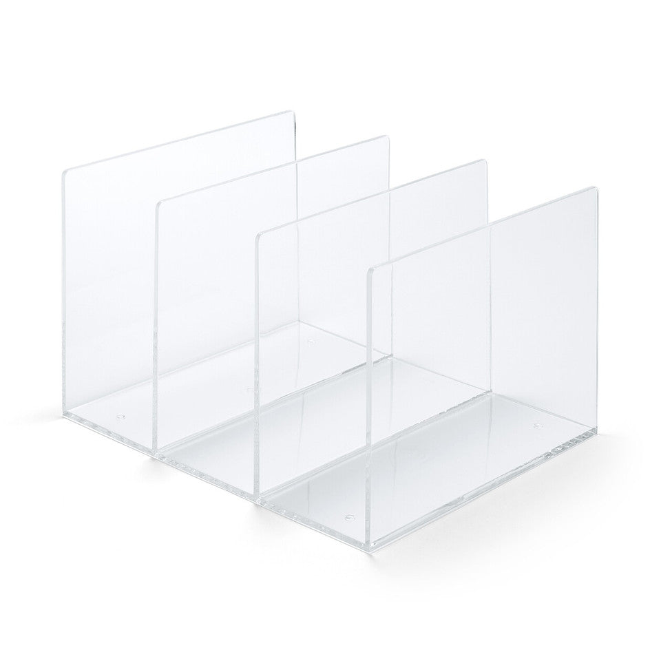 Acrylic 3 Partition Shelf ‐ L W26.8 x D21 x H16 cm