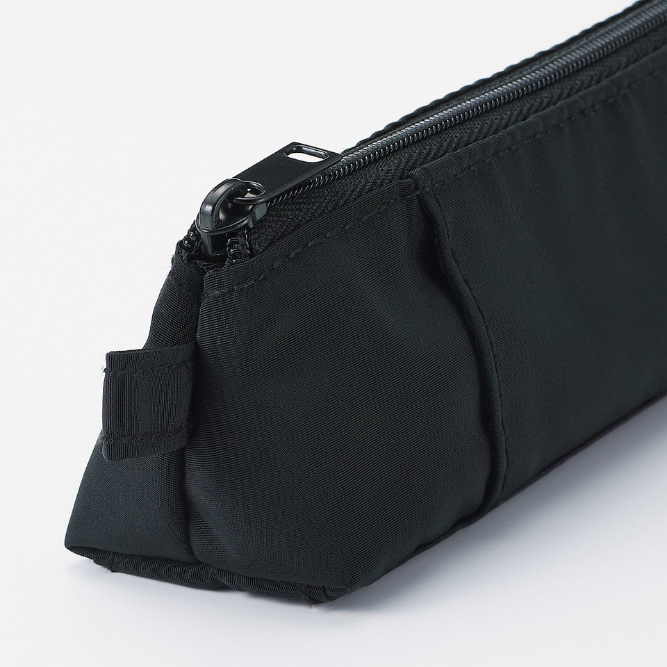 Polyester Pen case with pocket Black