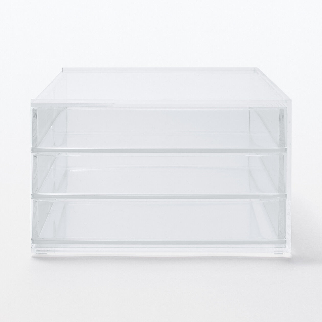 Acrylic Case - 3 Drawers - Wide