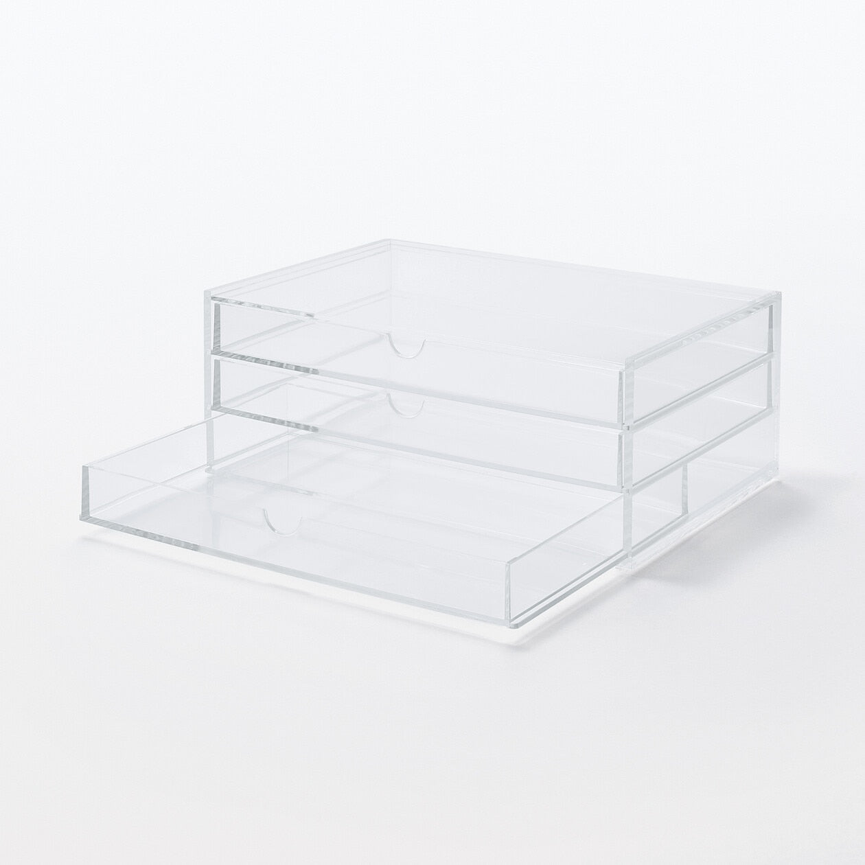 Acrylic Case - 3 Drawers - Wide
