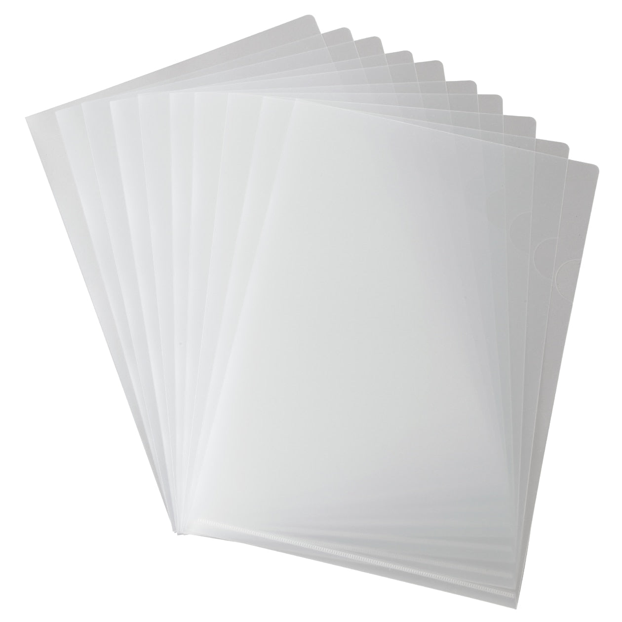 PP A4 Clear Folders - 10 Pack Semi-transparent