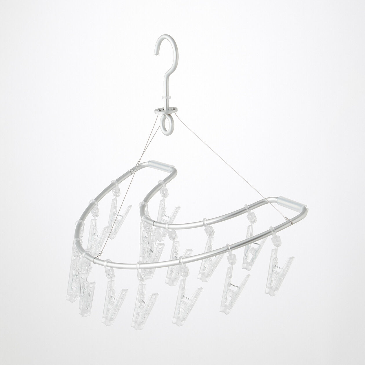 Aluminium Square Hanger Semicircular Shape 16 Pegs