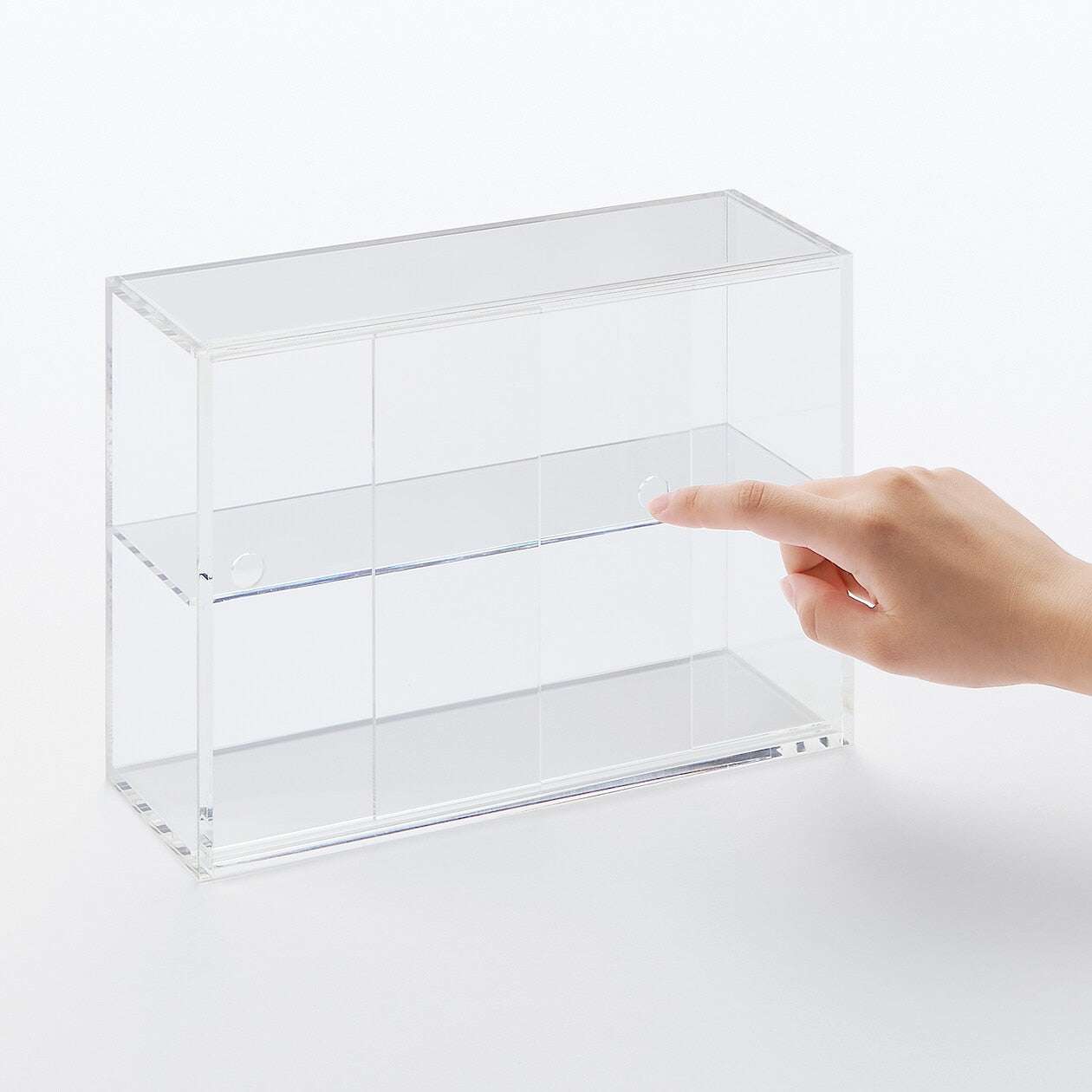 Acrylic Display Case with Sliding Doors Small