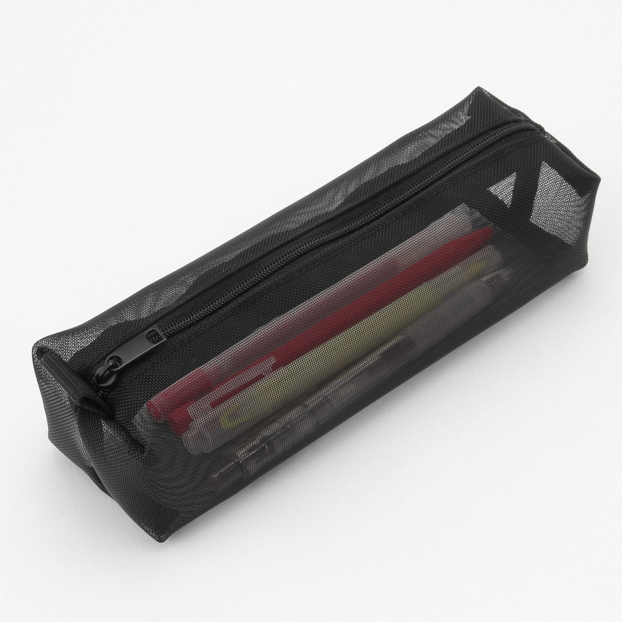 NYLON MESH PEN CASE SQUARE Black