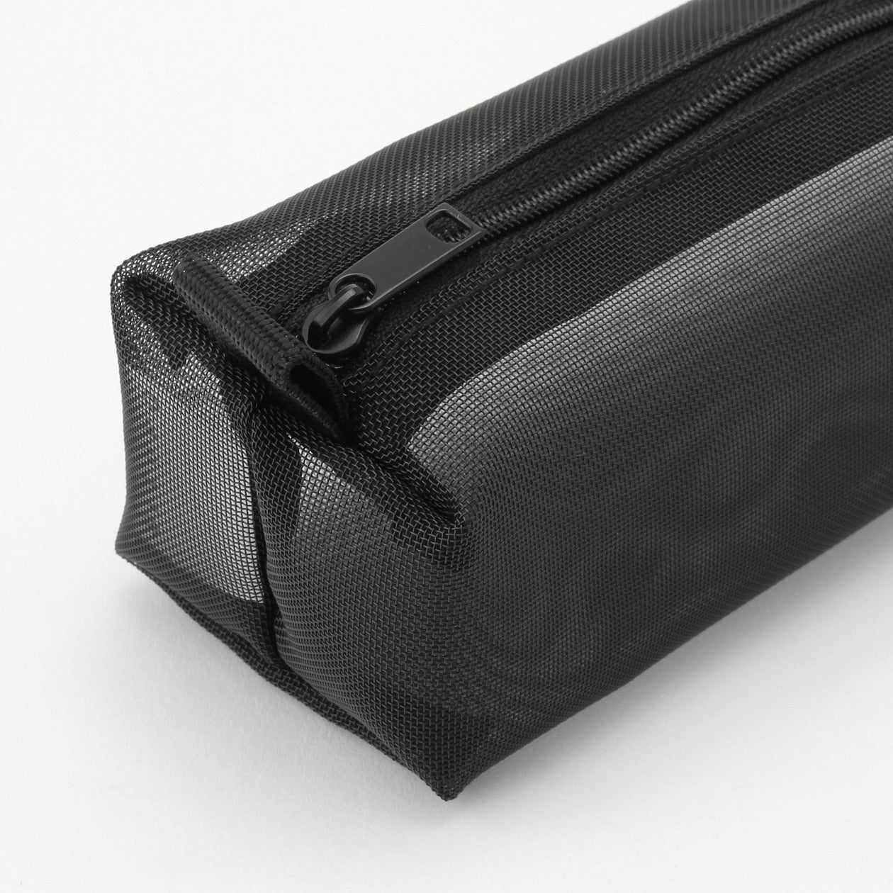 NYLON MESH PEN CASE SQUARE Black