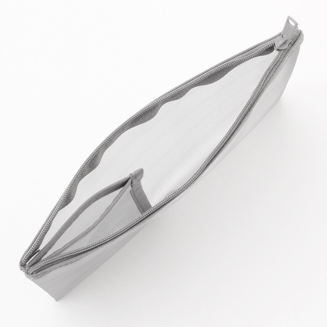 NYLON POUCH WITH POCKET GREY B6