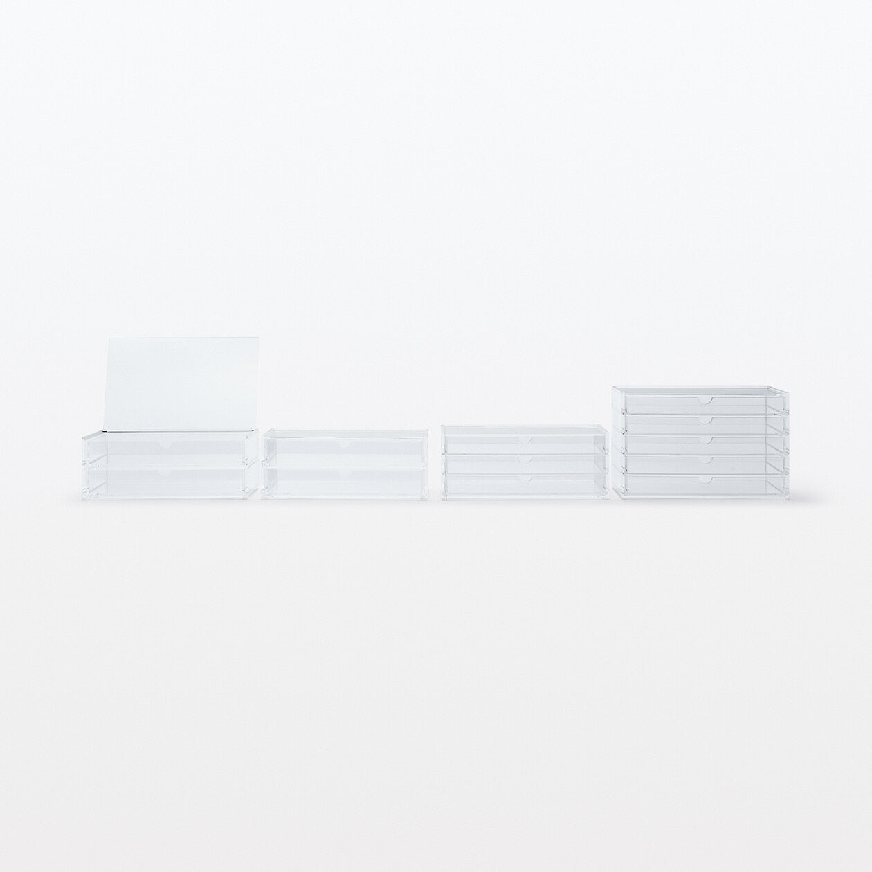 STACKABLE ACRYLIC 2 DRAWER - WIDE