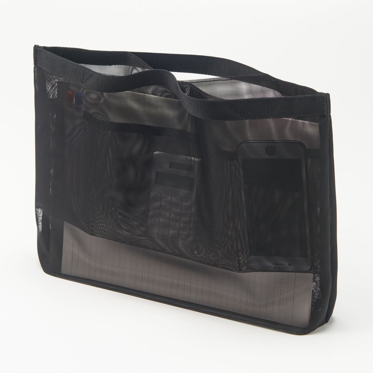 NYLON MESH BAG ORGANISER A4 BLACK