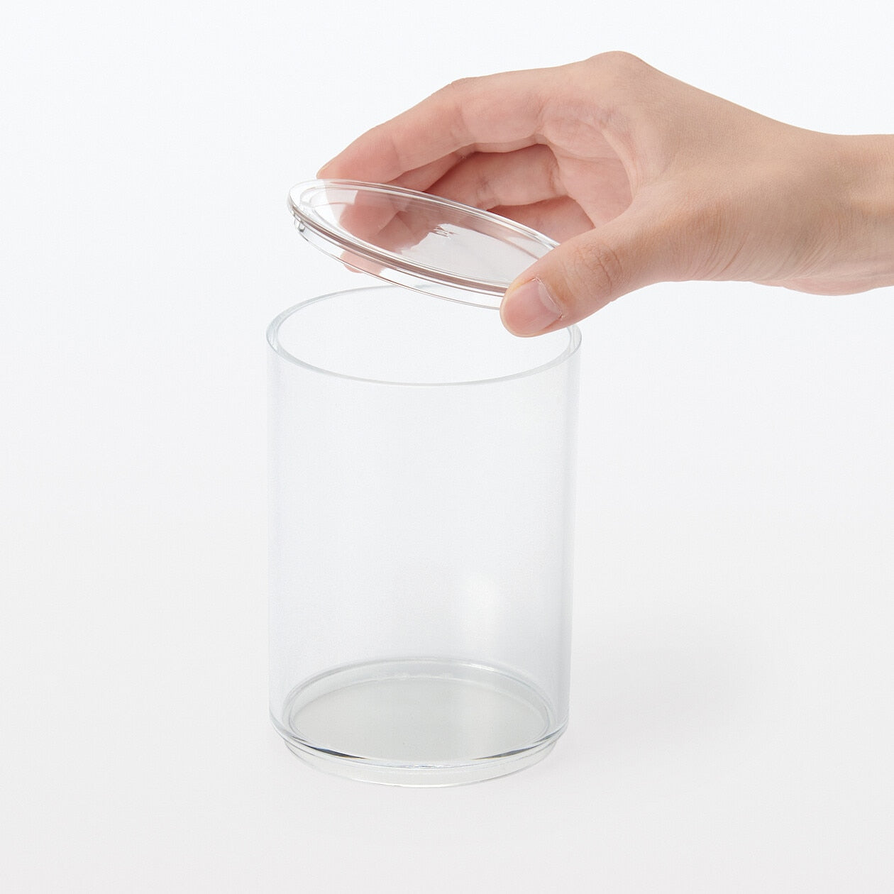 Acrylic Cylindrical case with lid