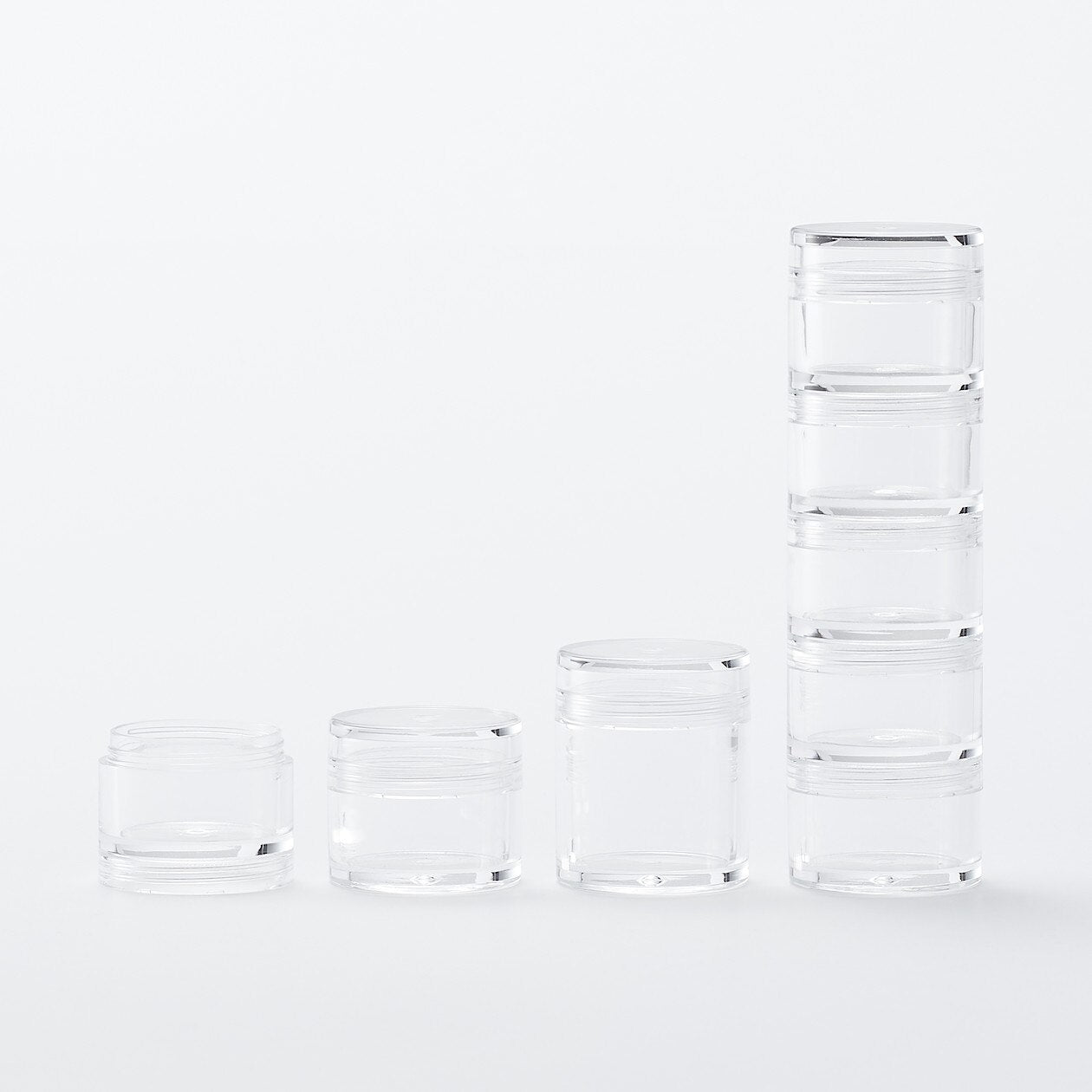 Acrylic Pots - Stacking - 3.5 x 12.5cm