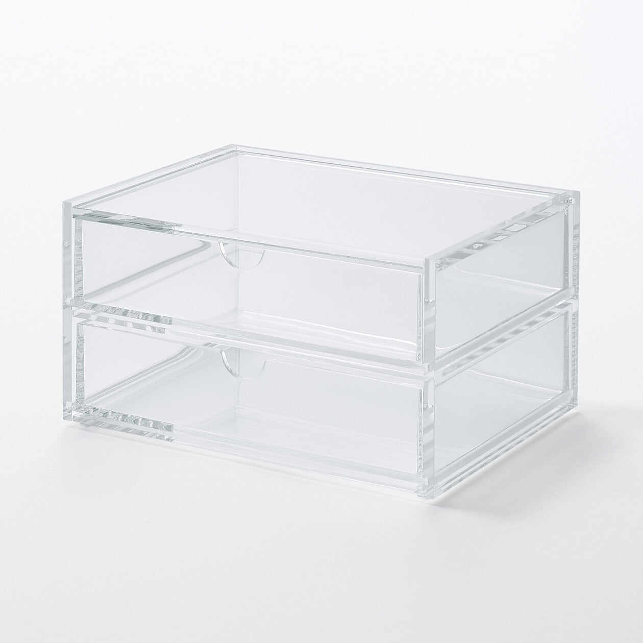 Acrylic Flip Top Box - 2 Drawers - Narrow