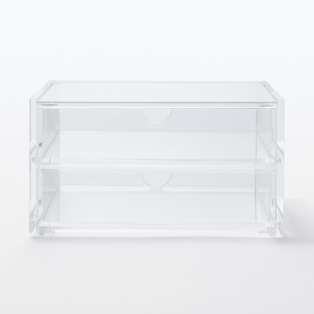 Acrylic Flip Top Box - 2 Drawers - Narrow