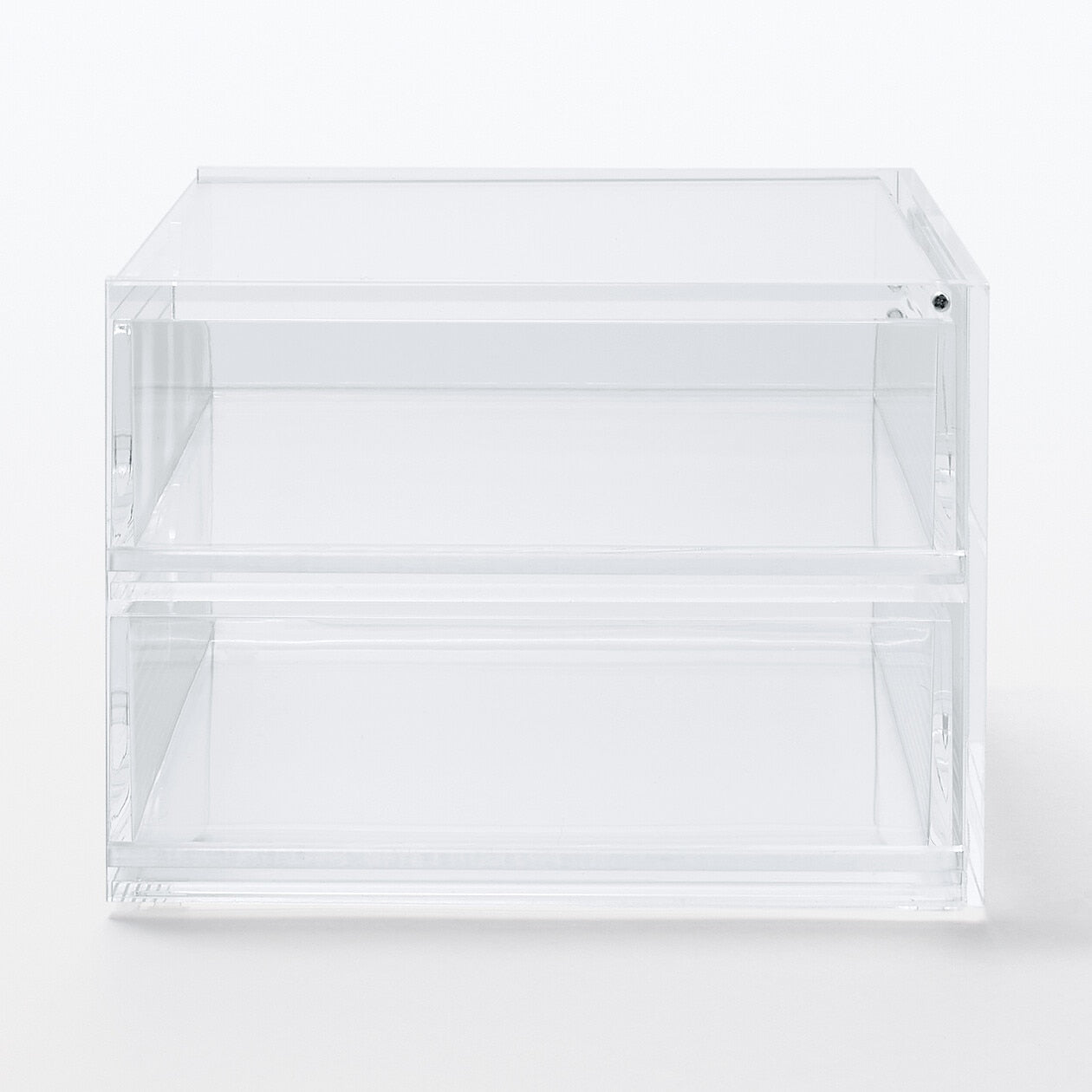 Acrylic Flip Top Box - 2 Drawers - Narrow