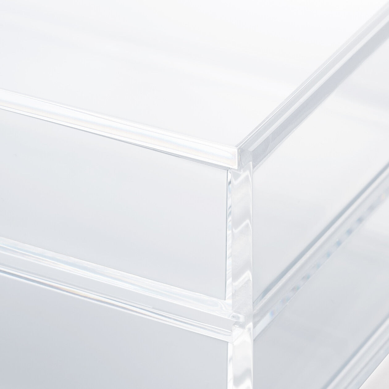 Acrylic Flip Top Box - 2 Drawers - Narrow