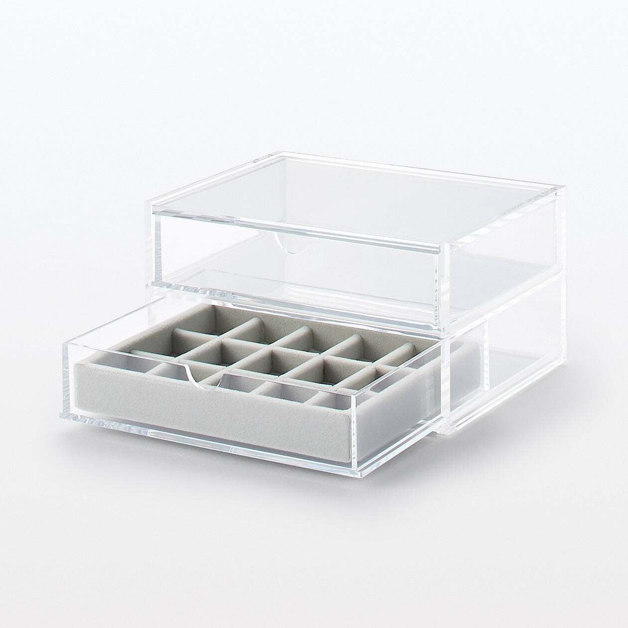 Acrylic Flip Top Box - 2 Drawers - Narrow