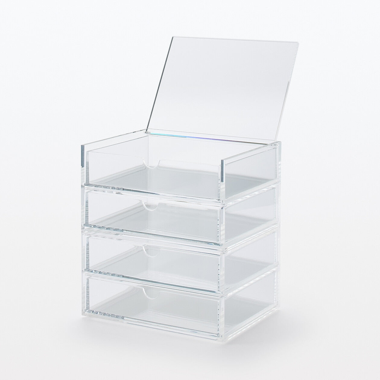 Acrylic Flip Top Box - 2 Drawers - Narrow