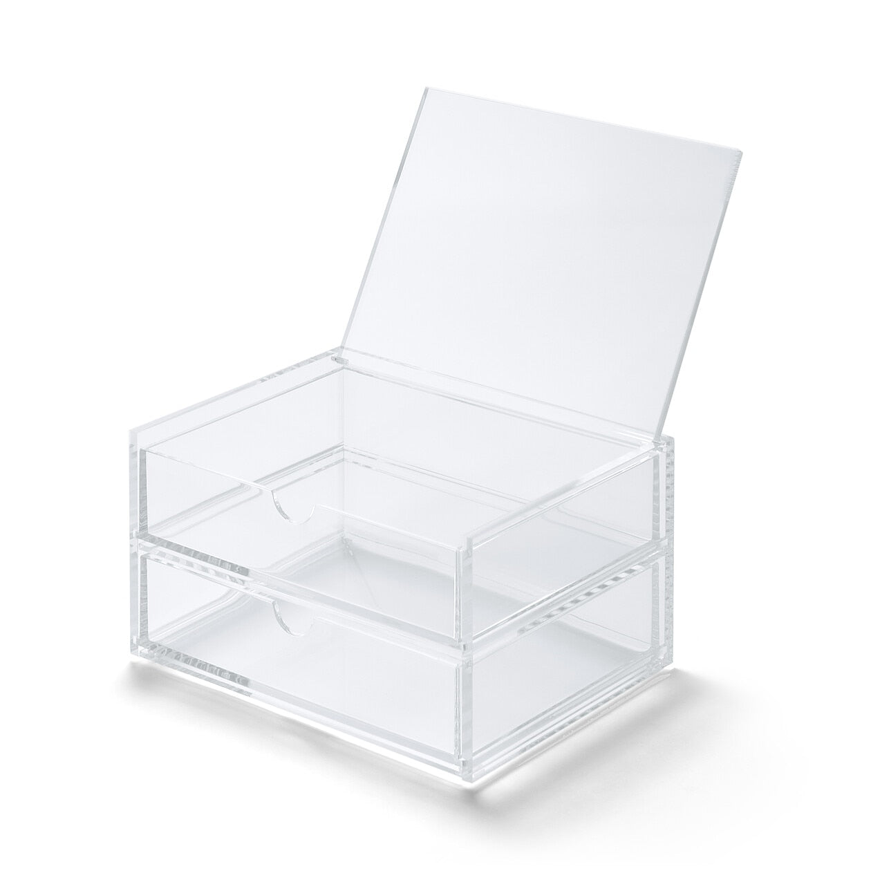 Acrylic Flip Top Box - 2 Drawers - Narrow