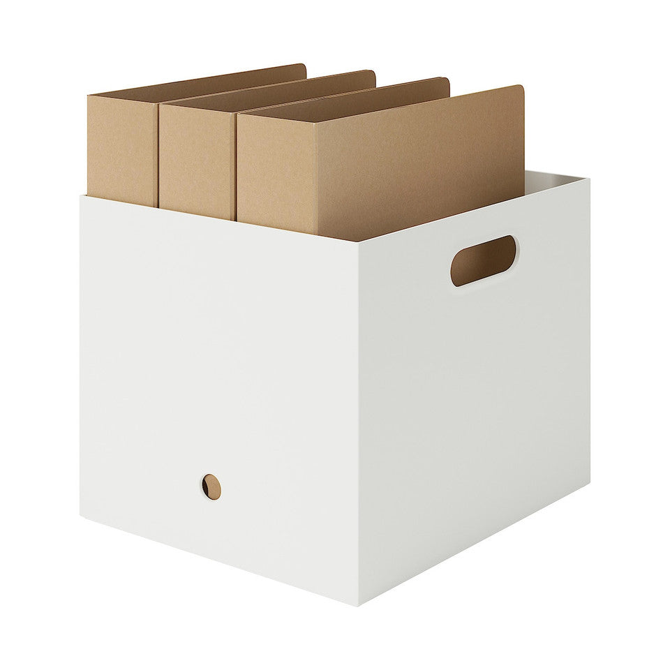 PP File Box White Grey