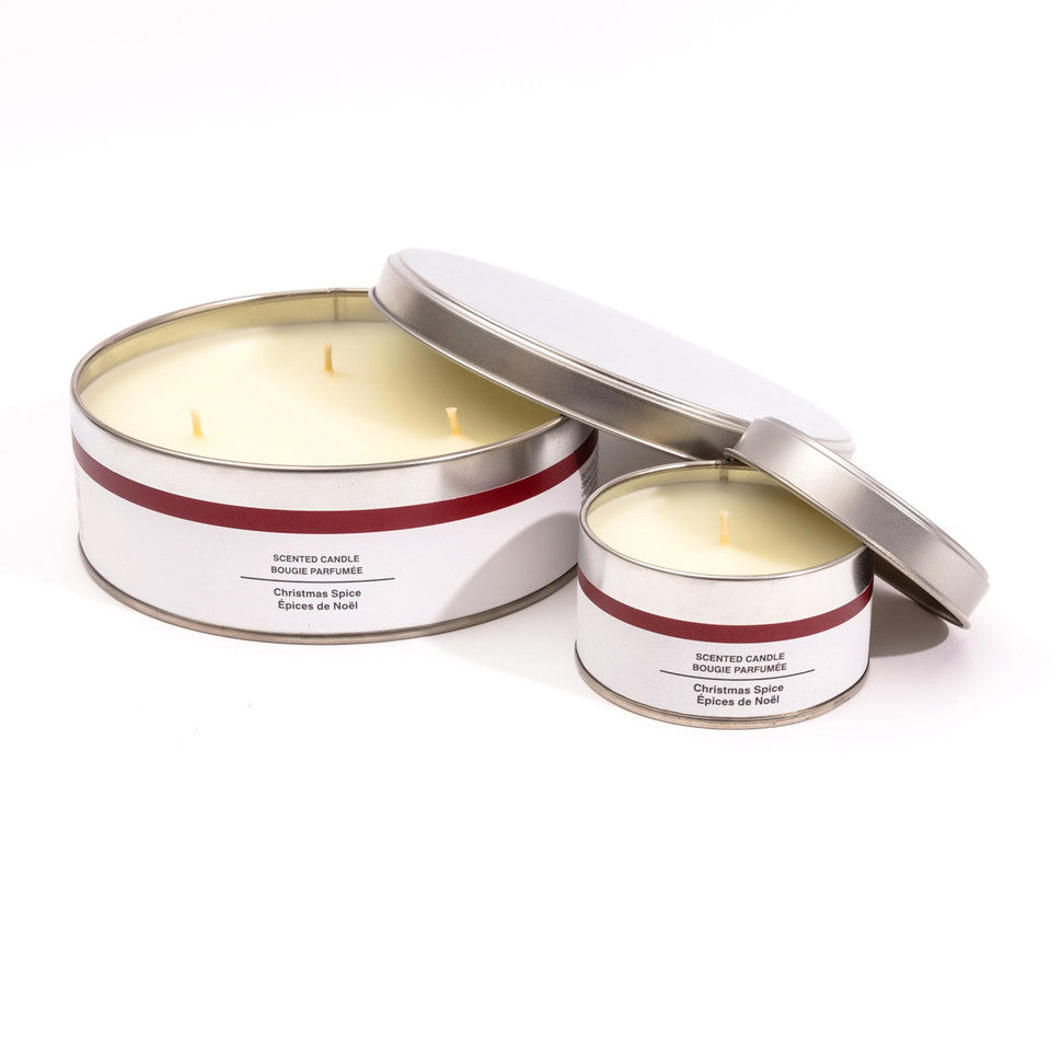 Large Christmas Spice Tin Candle