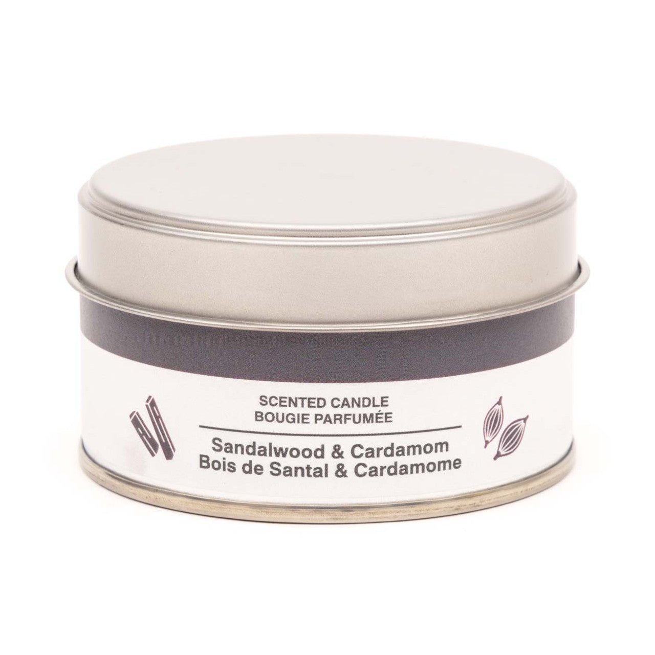 Sandalwood and Cardamom Tin Candle – 1 Wick