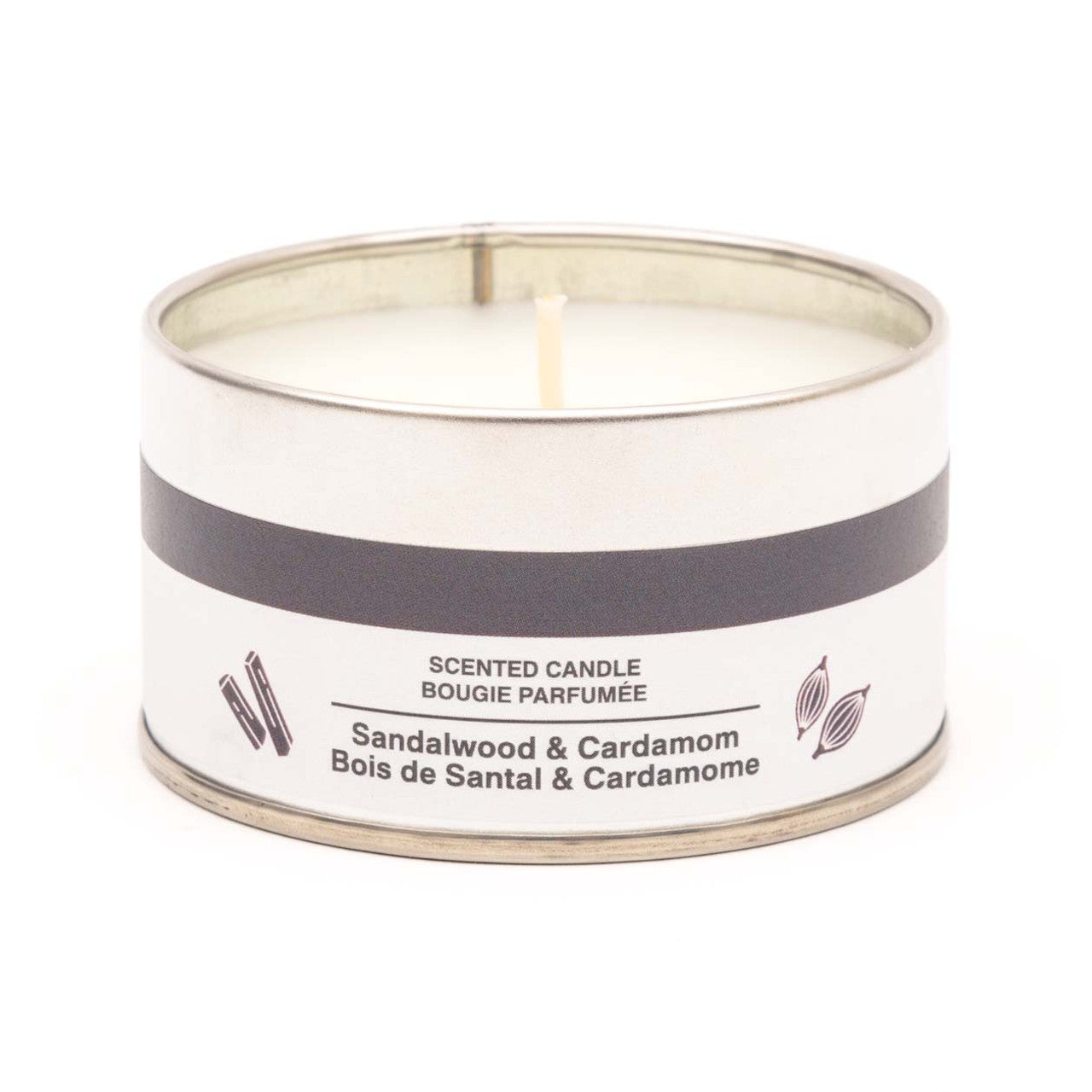 Sandalwood and Cardamom Tin Candle – 1 Wick