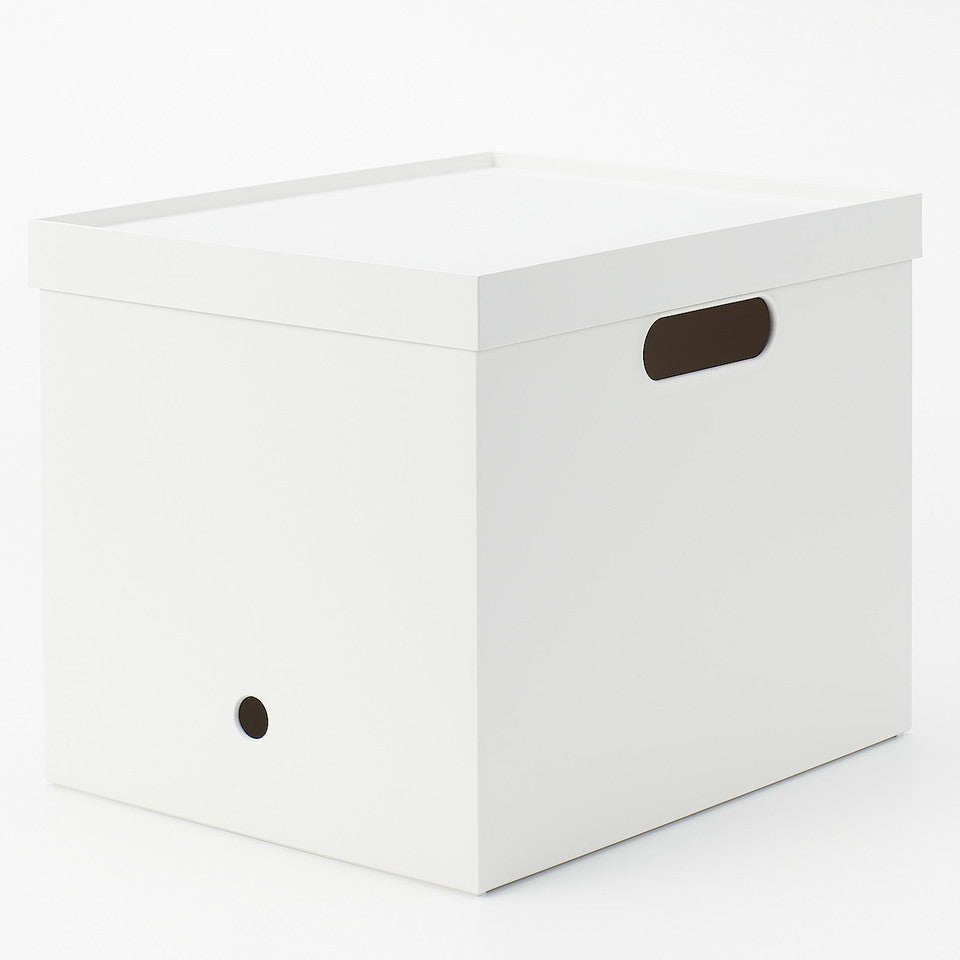 PP File Box White Grey