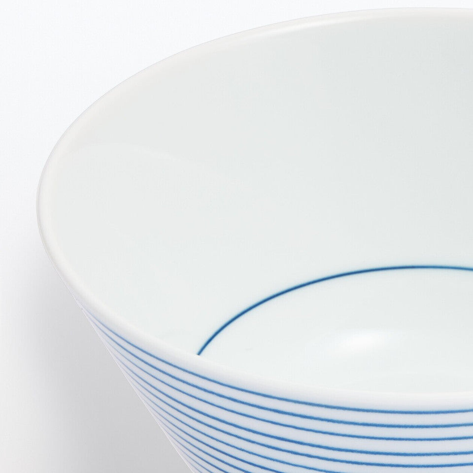 Hasami Ware Porcelain Rice Bowl ‐ Stripe