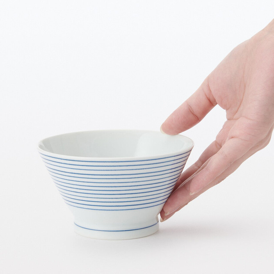 Hasami Ware Porcelain Rice Bowl ‐ Stripe