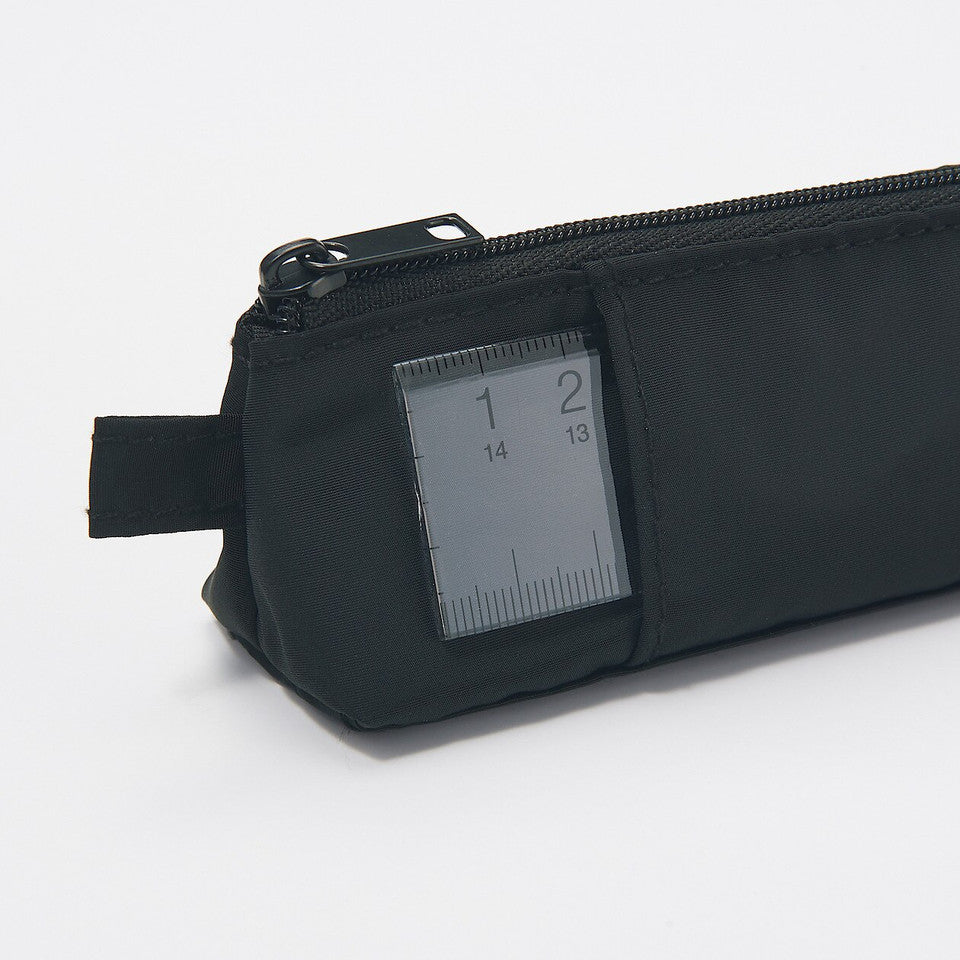 Polyester Pen case with pocket Black