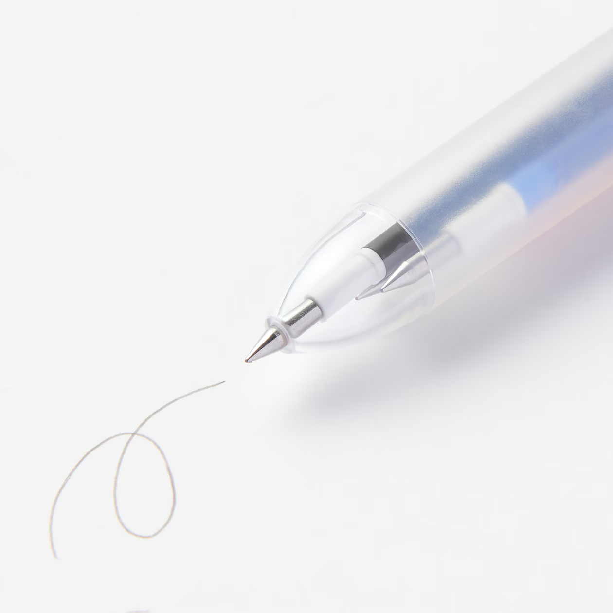 Erasable 3-Colour Ballpoint Pen, 0.38mm Tip, Knock-Style with 3 Colours