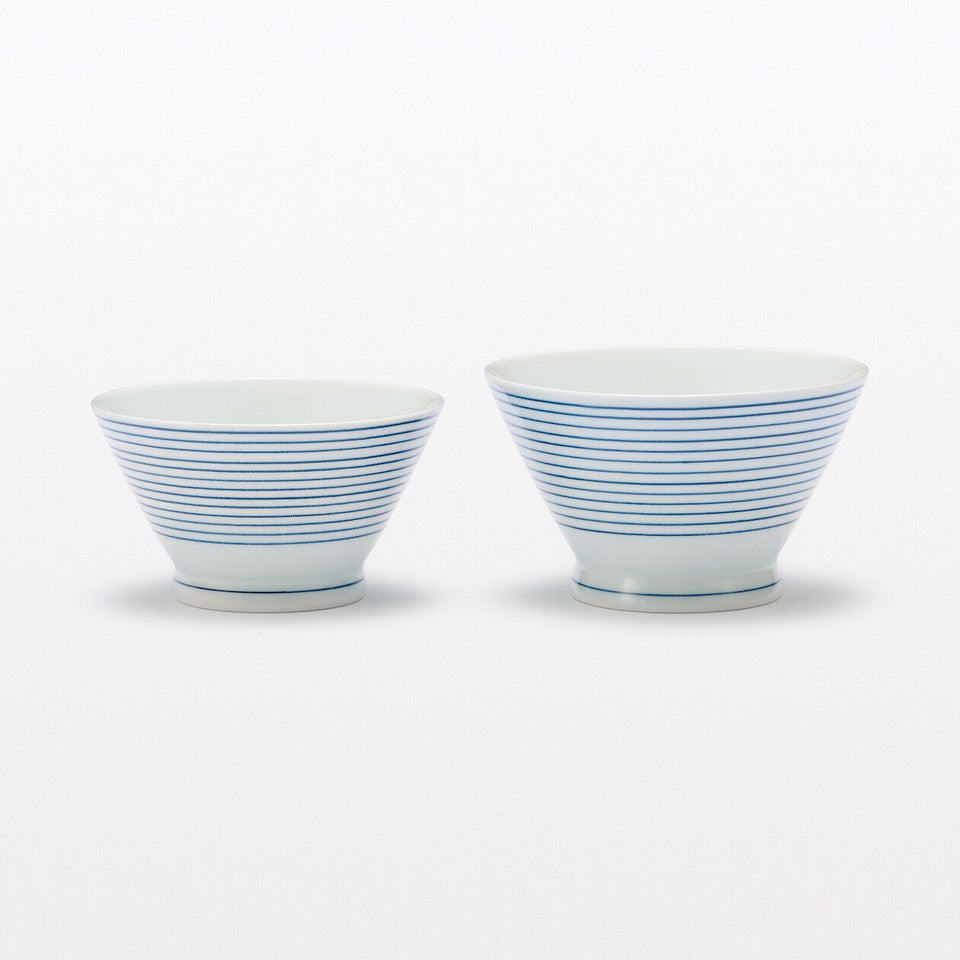 Hasami Ware Porcelain Rice Bowl ‐ Stripe