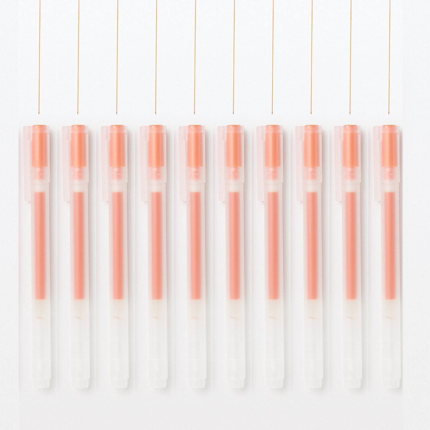 MUJI Coloured Gel Pen with Cap – Set of 10