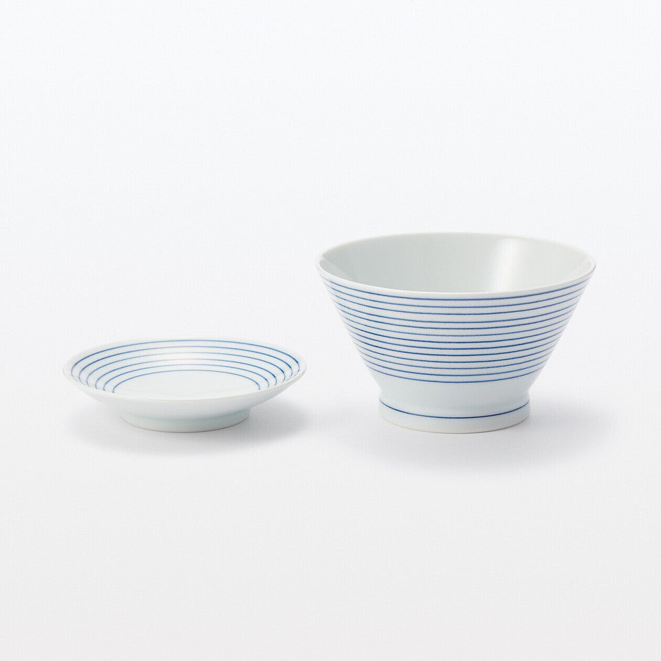 Hasami Ware Porcelain Rice Bowl ‐ Stripe
