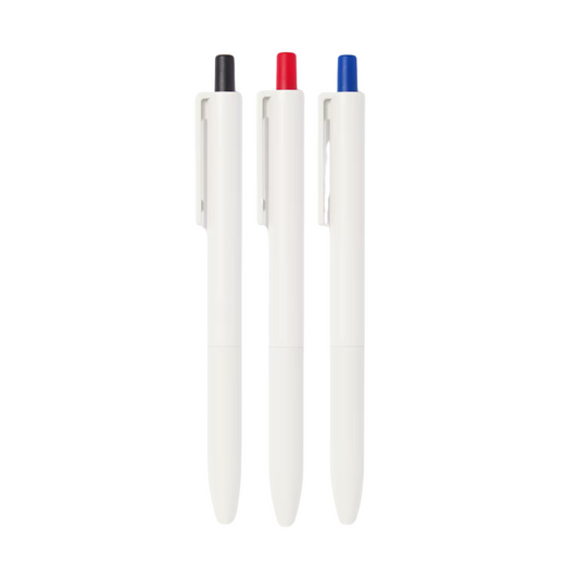 Muji Smooth-Writing Oil-Based Ballpoint Pen – Set of 3 or 6 (Black, Blue, Red)