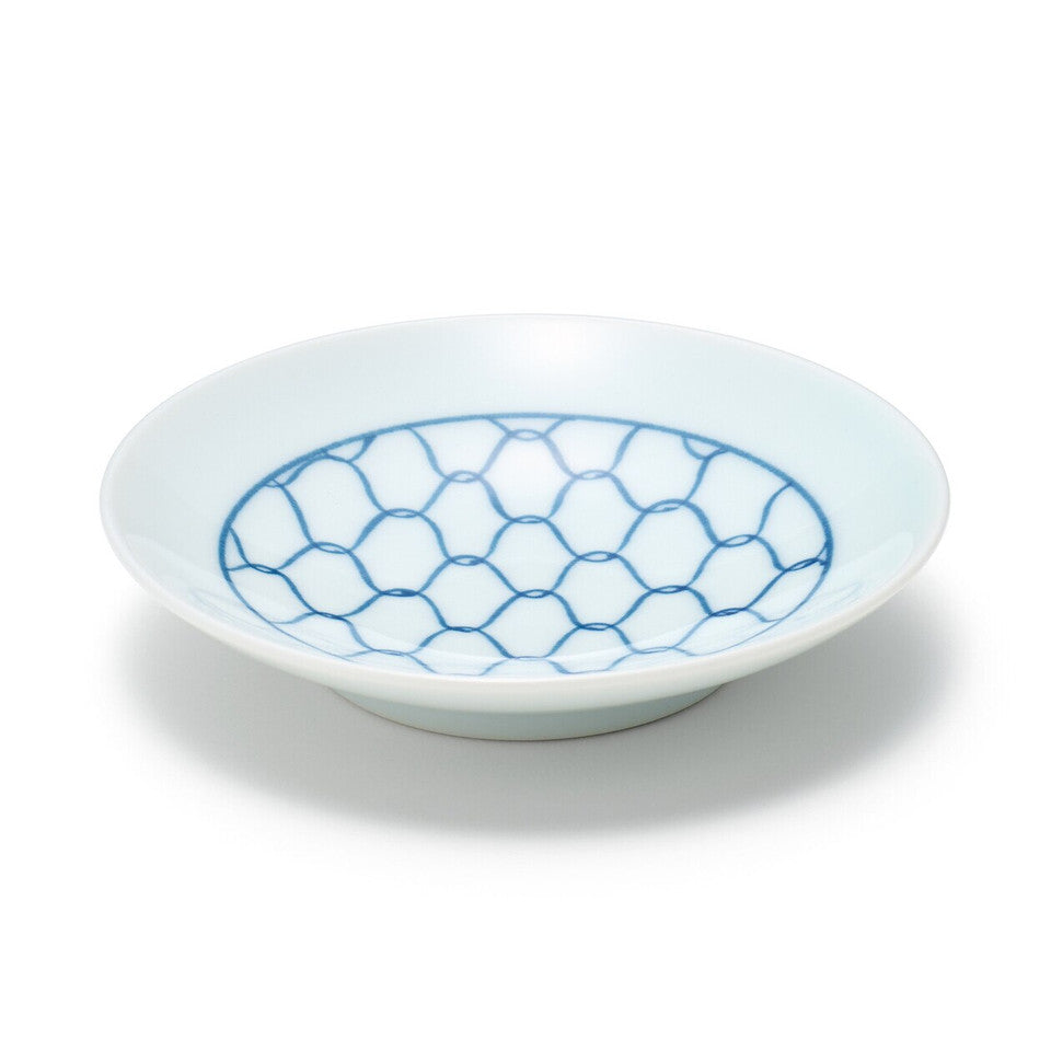 Hasami Ware Porcelain Plate ‐ Mesh Pattern