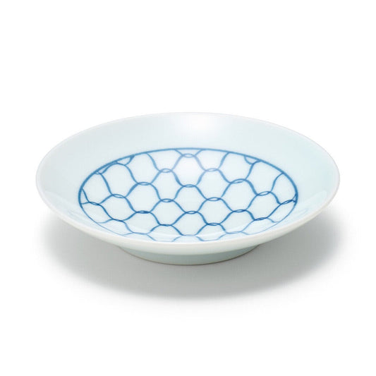 Hasami Ware Porcelain Plate ‐ Mesh Pattern
