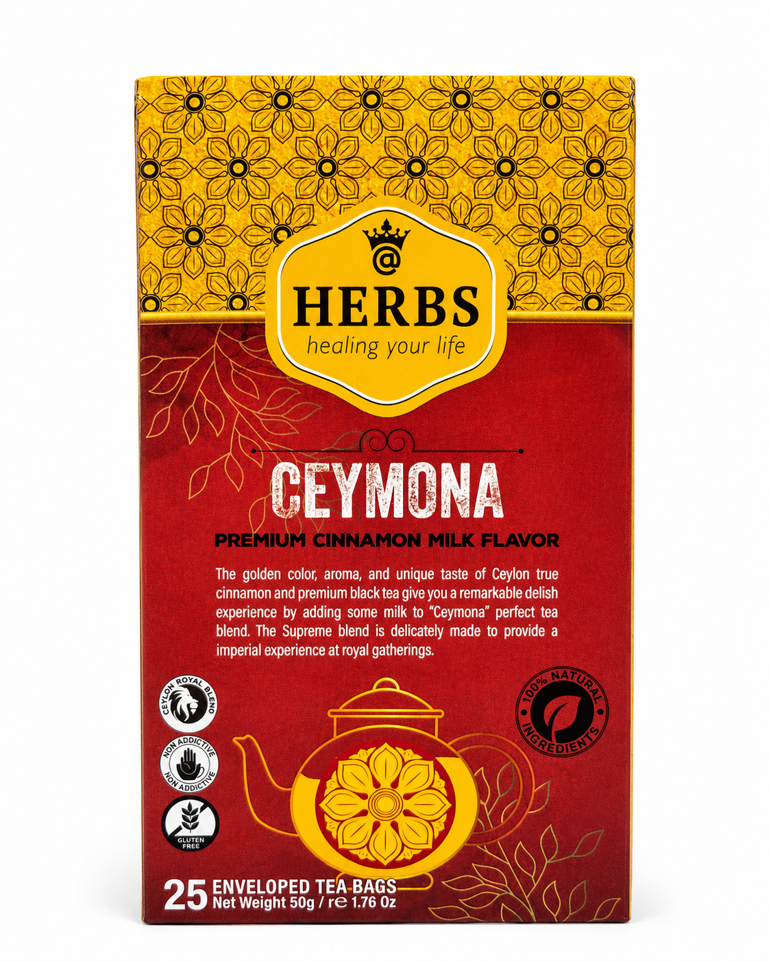 Ceymona Premium Cinnamon Milk Flavour – 25 Tea Bags