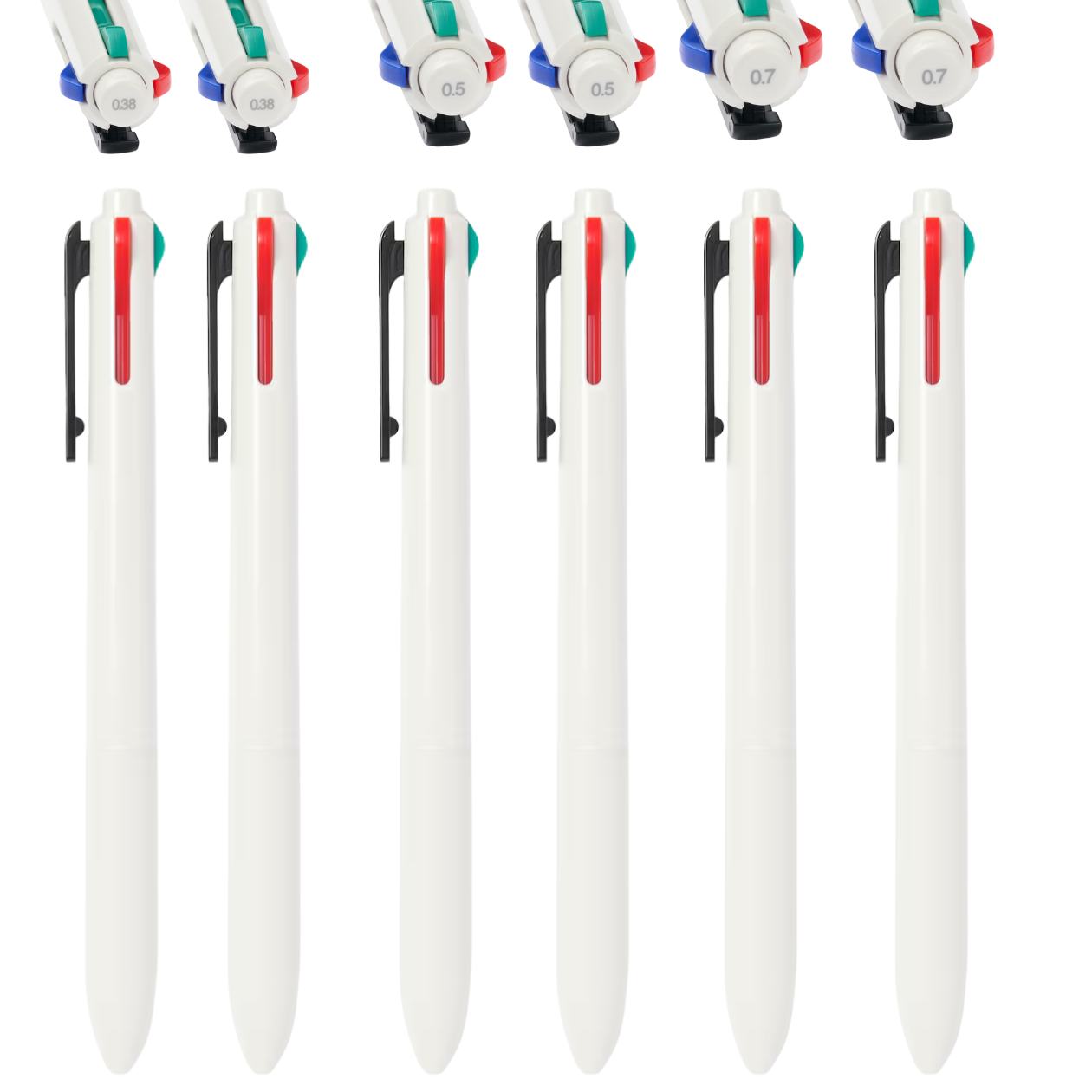 Muji Smooth-Writing Oil-Based Ballpoint Pen – 4 Colors in 1 (Black, Blue, Red, Green)