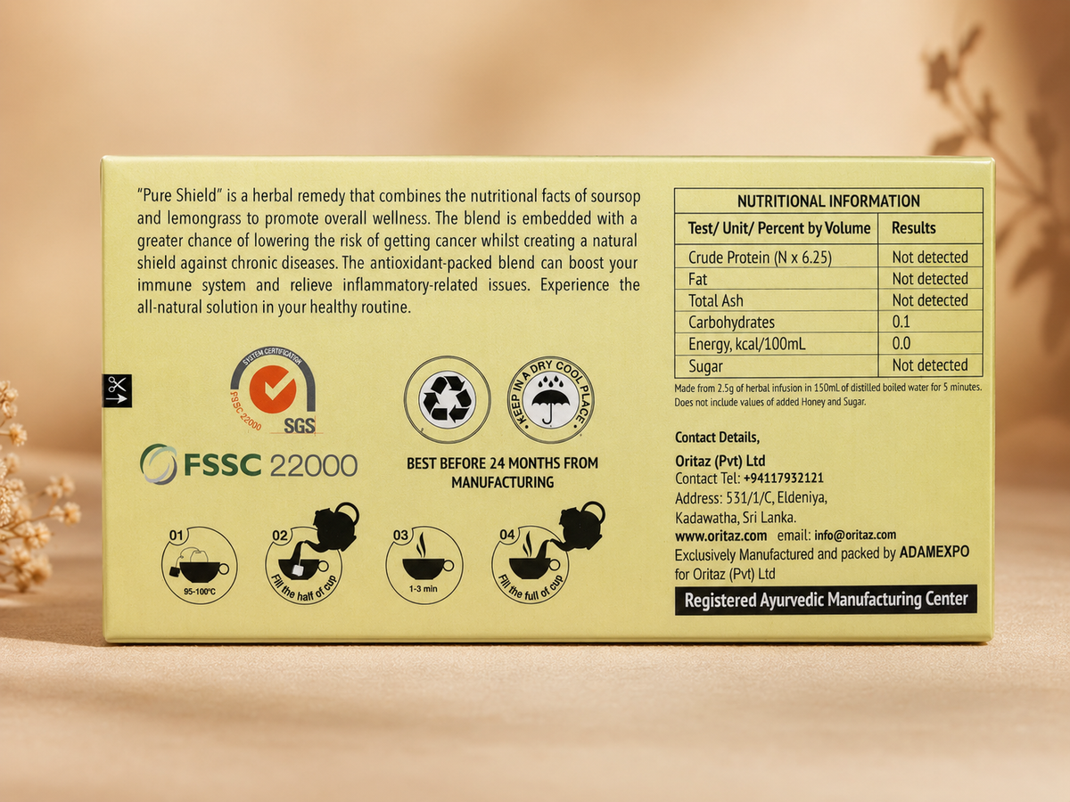 Pure Shield Premium Herbal Infusion – 25 Tea Bags