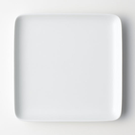 Hakuji White Porcelain Square Plate - Large