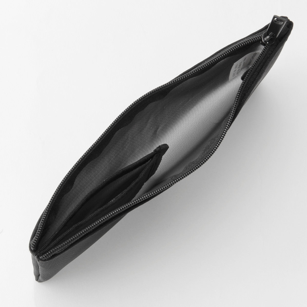 NYLON PEN CASE WITH POCKET BLACK