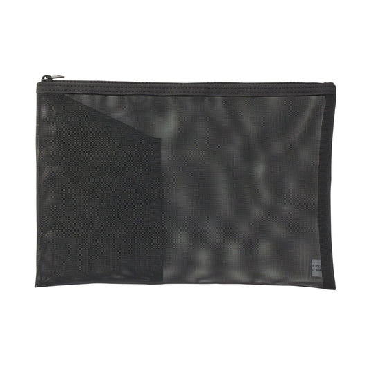 NYLON POUCH WITH POCKET BLACK A5