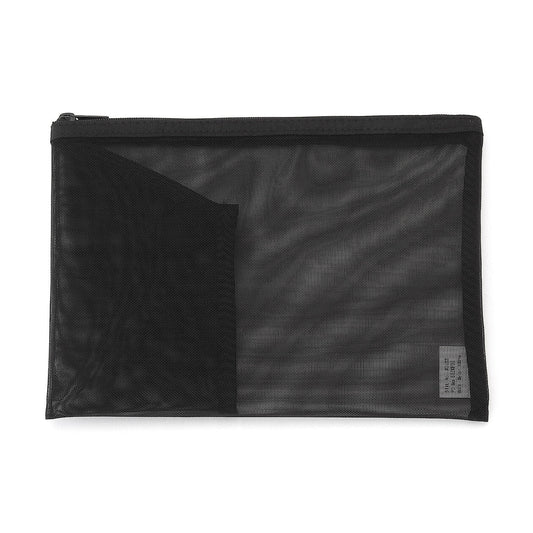 NYLON MESH CASE WITH POCKET FOR B6 SIZE, BLACK