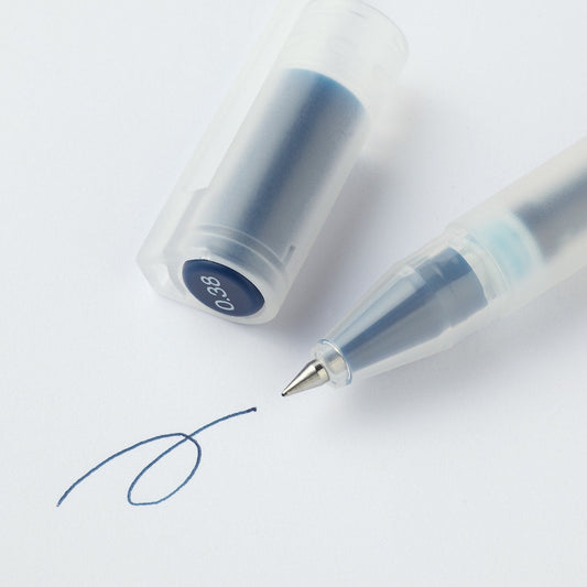 Gel Ink Ballpoint Cap Type Pen - Set of 10 (0.38) BlueBlack