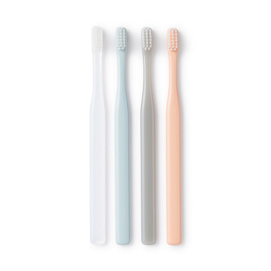 Polypropylene Toothbrush Set 4 Colours Fine Bristles Mixed Colours
