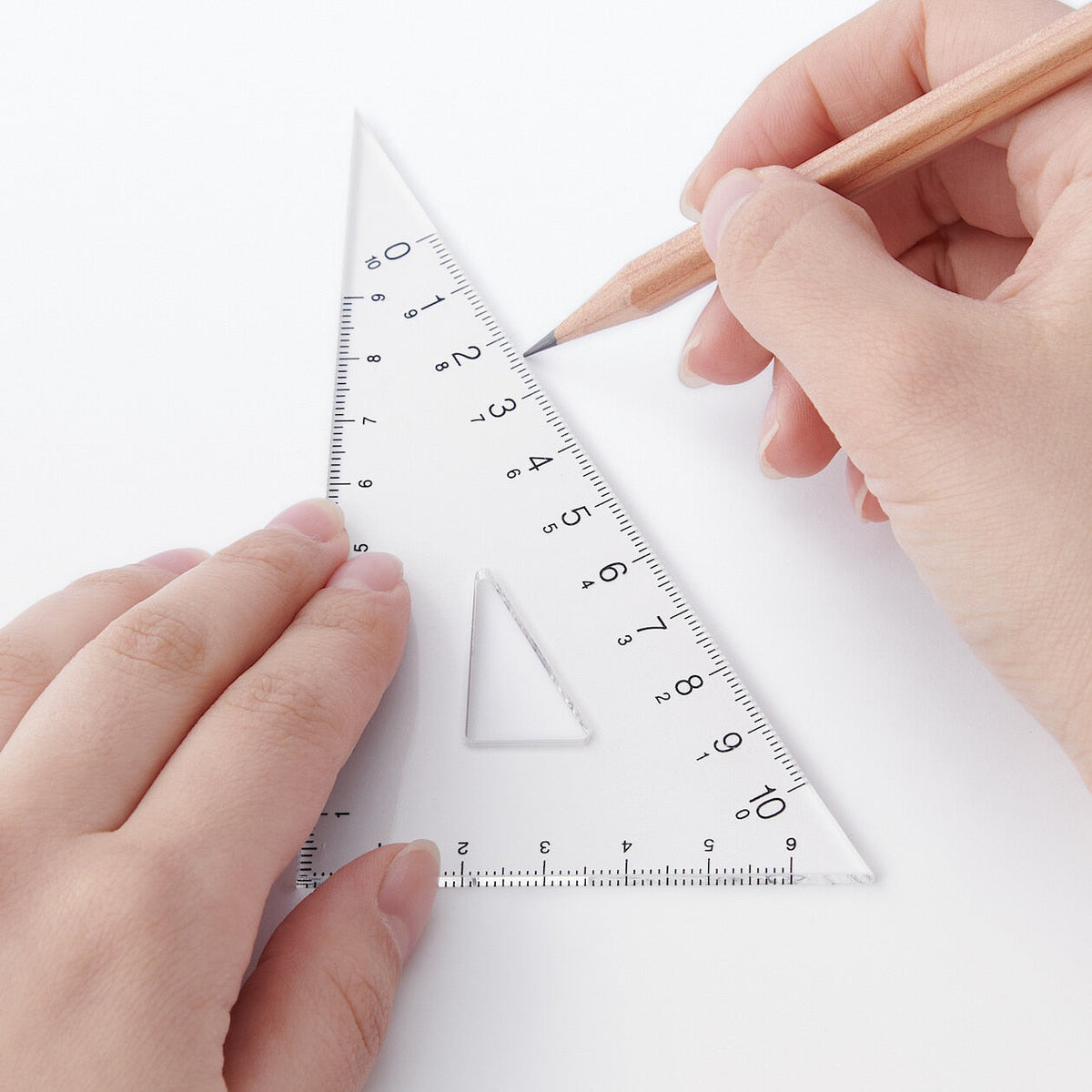 Acrylic Set Square- 30/60 degrees Clear 70x121x2mm