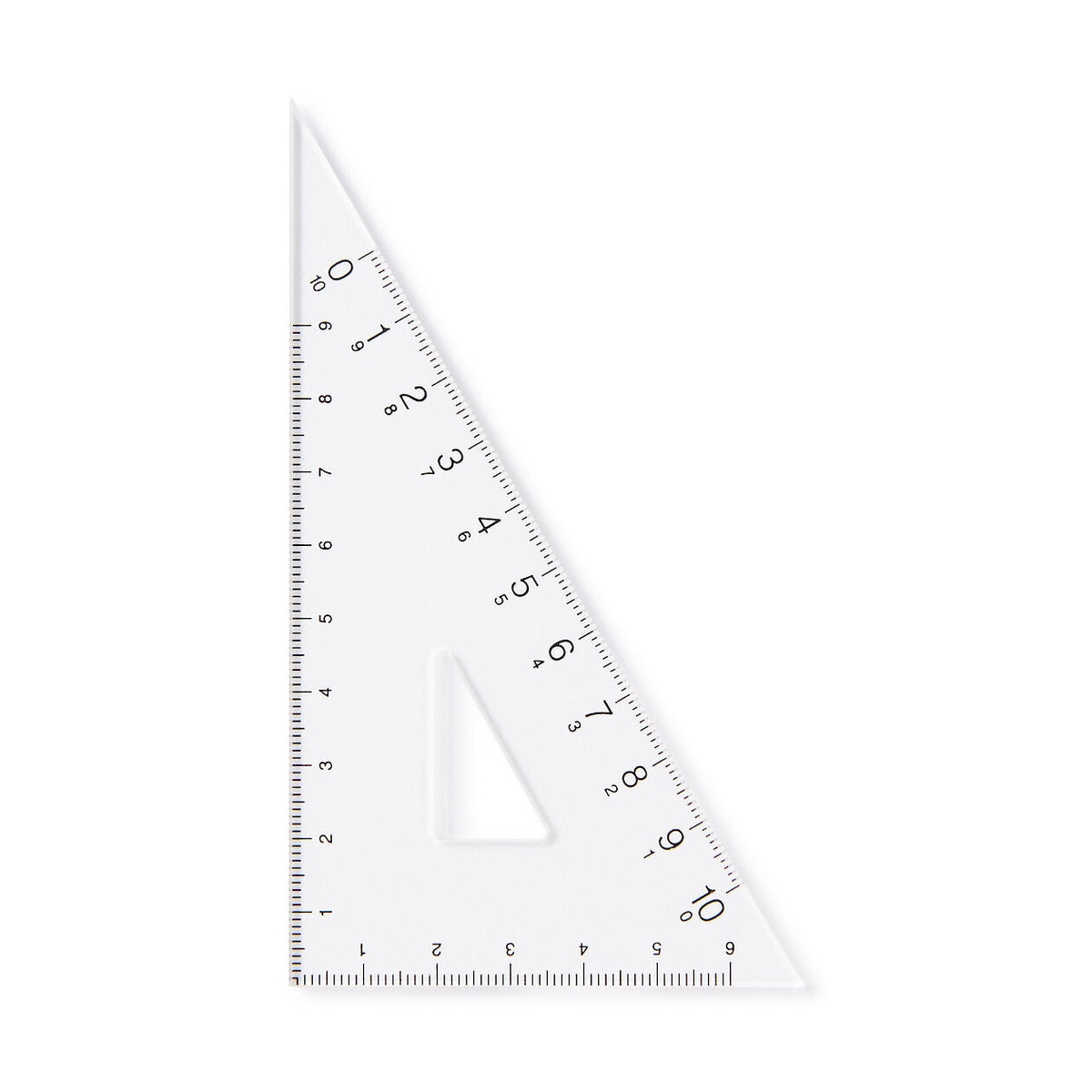 Acrylic Set Square- 30/60 degrees Clear 70x121x2mm