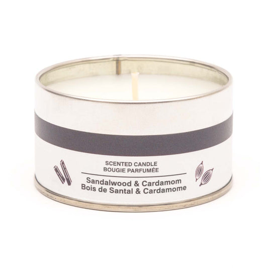Sandalwood and Cardamom Tin Candle – 1 Wick